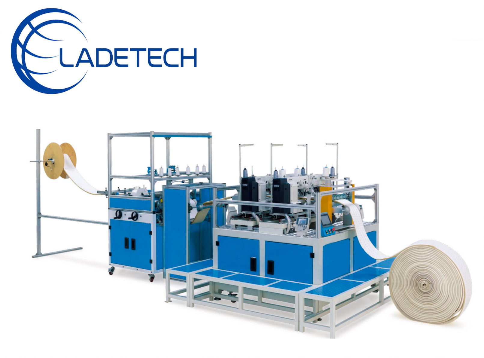 LDT-DS04 Mattress Border Side Stitching And Double Head Serging Production Line