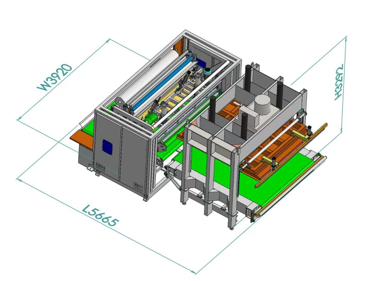 LDT-SCR02 Semi-automatic Sofa Compression And Roll Packing Machine
